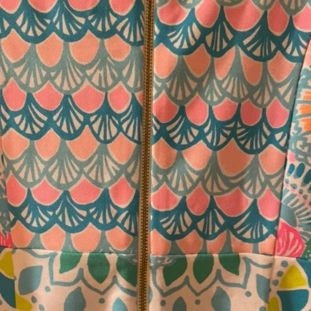 🎉HP 🎉Lilly Pulitzer Dress Sigrid Caribbean Citrus Shift Cruise Blue Pink 4 - Picture 7 of 10